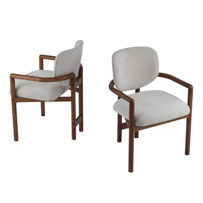Dining Chairs Set of 2 Upholstered Arm Chairs