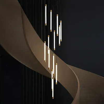 Minimalist Gold LED Pendant Light