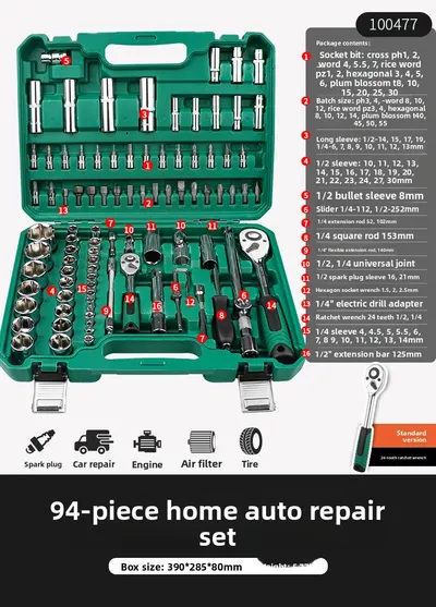 Ratchet Wrench Socket Set Automotive Repair Tools