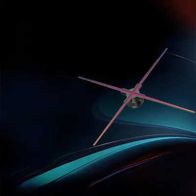 Naked-eye 3d holographic fan advertising machine projector