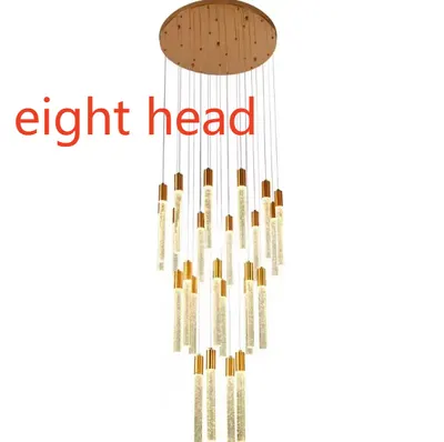 Rotating Crystal Staircase Chandelier LED Lighting
