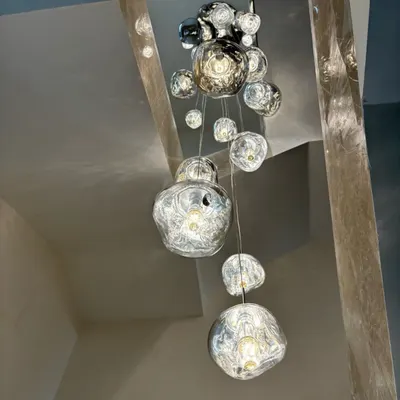 Minimalist Glass Lava Chandelier