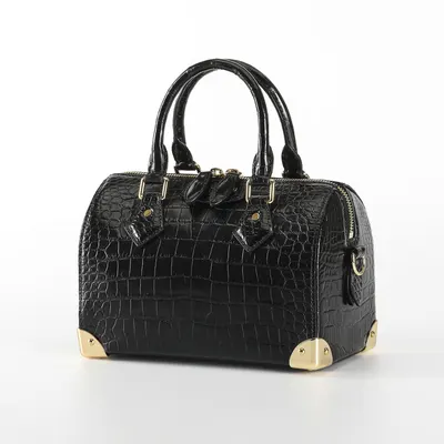 Crocodile Leather Women Shoulder Handbag