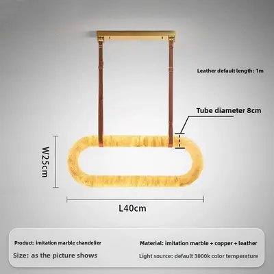 French Luxury Marble Effect Chandelier
