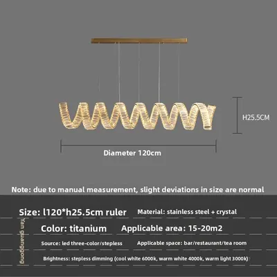 Spiral Crystal LED Chandelier Modern Luxury Design