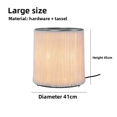 Medieval-style tassel floor lamp