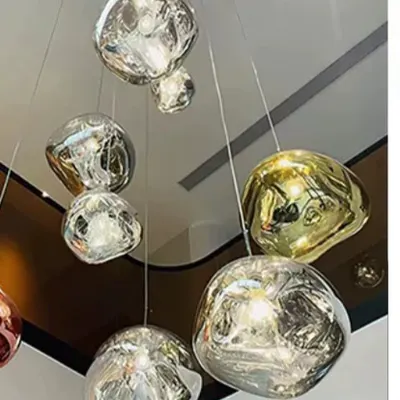 Minimalist Glass Lava Chandelier