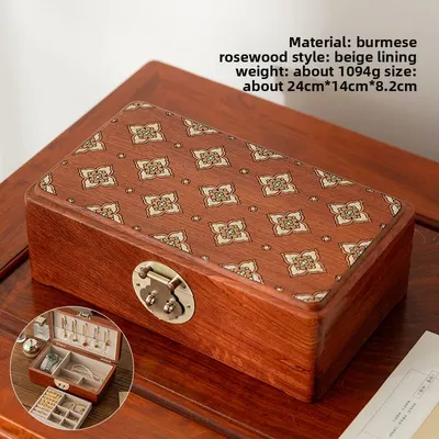 Portable Rosewood Jewelry Box