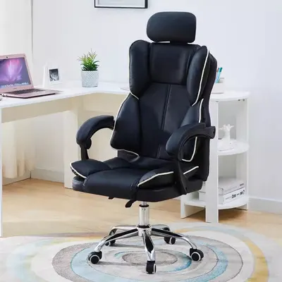 Desk Chairs Executive Office Chair with Back Support and Headrest, Home Office Computer Desk Chair with Lumbar Support