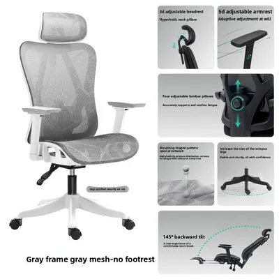 Ergonomic Mesh Office Chair, High Back Executive Chair with Adjustable Lumbar Support