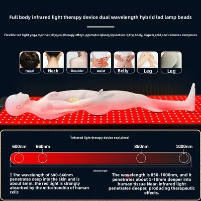Phototherapy Heating Mat with Red Light and Vibration Massage