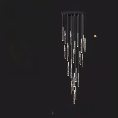 Rotating Crystal Chandelier Nordic Modern Lighting