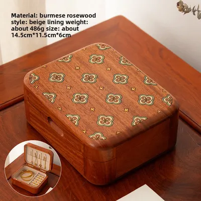 Portable Rosewood Jewelry Box