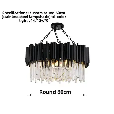 Black Crystal Living Room Chandelier