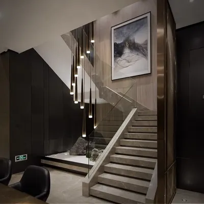 Modern Iron LED Chandelier for Living Room and Staircase