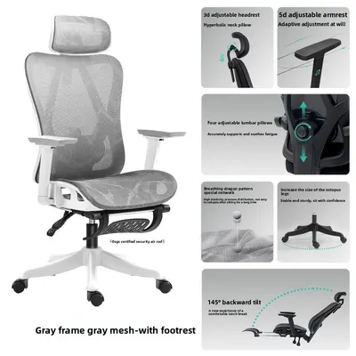 Ergonomic Mesh Office Chair, High Back Executive Chair with Adjustable Lumbar Support