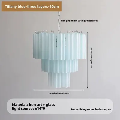 French Style Modern Chandelier with Glass Shade