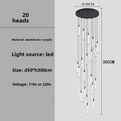 Modern Spiral LED Chandelier