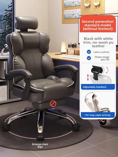 Gaming Chair for Living Room - Ergonomic Office Chair with Footrest, High Back Metal Armchair for Adults