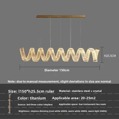Spiral Crystal LED Chandelier Modern Luxury Design