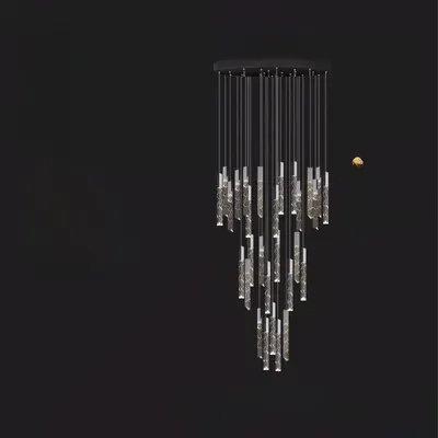Rotating Crystal Chandelier Nordic Modern Lighting