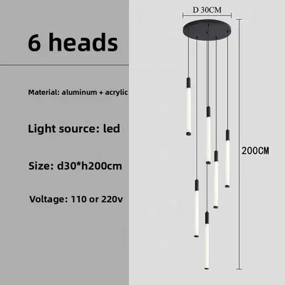 Modern Spiral LED Chandelier