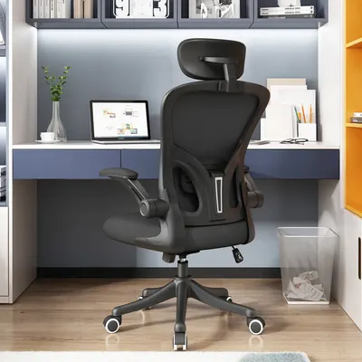 Ergonomic Mesh Office Chair for Long Hours & Back Pain Relief – Adjustable Lumbar Support & Headrest, High-Density Foam Cushion
