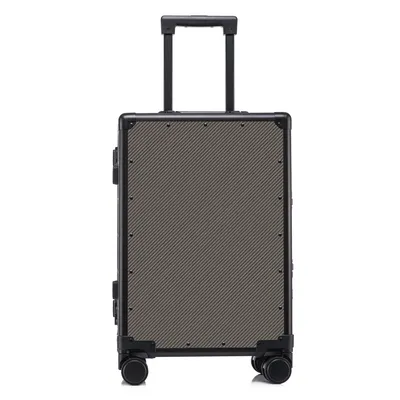 Carbon Fiber Carry On Luggage TSA Lock Spinner Suitcase Zipperless Design, Silent 360° Wheels, Aluminum Frame, Business Travel Bag