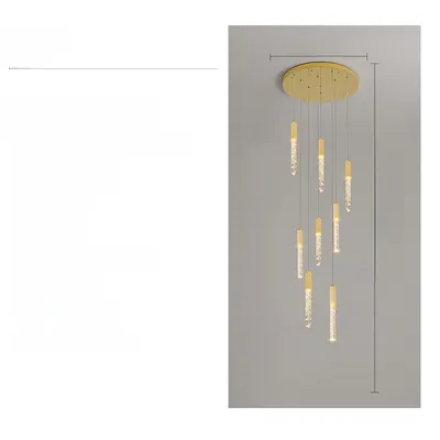 Rotating Crystal Chandelier Nordic Modern Lighting