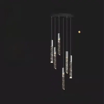 Rotating Crystal Chandelier Nordic Modern Lighting