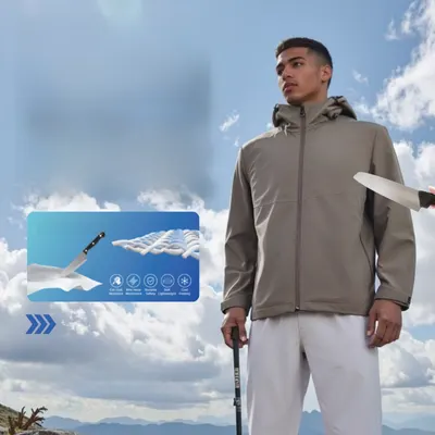 Men's Stab-Proof Outdoor Jacket with Hood