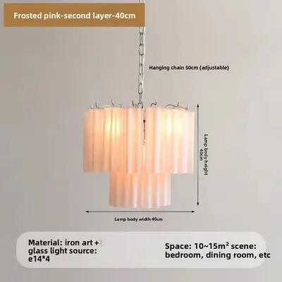 French Style Modern Chandelier with Glass Shade