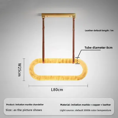 French Luxury Marble Effect Chandelier