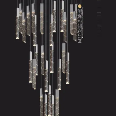 Rotating Crystal Chandelier Nordic Modern Lighting