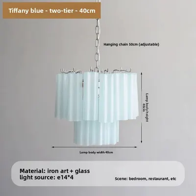 French Style Modern Chandelier with Glass Shade