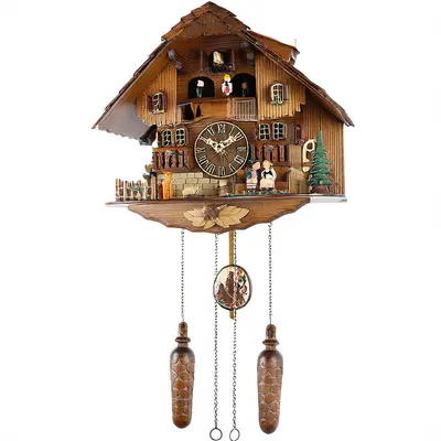 Quartz Cuckoo Wall Clock with Light Control